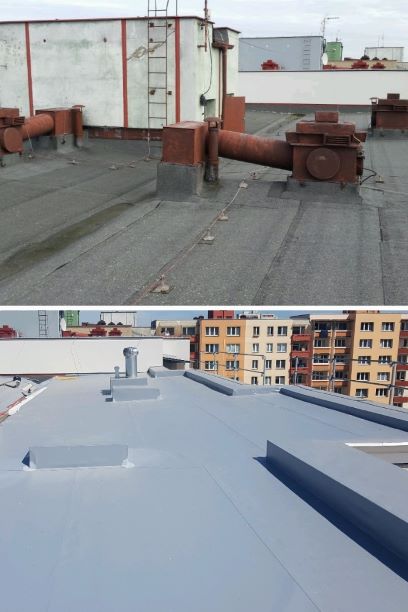 panelový dům, před a po realizaci